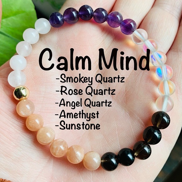 NWT 💕 Calm Mind Gemstone Bracelet | Genuine Gemstone Crystal Bracelet - Picture 1 of 10